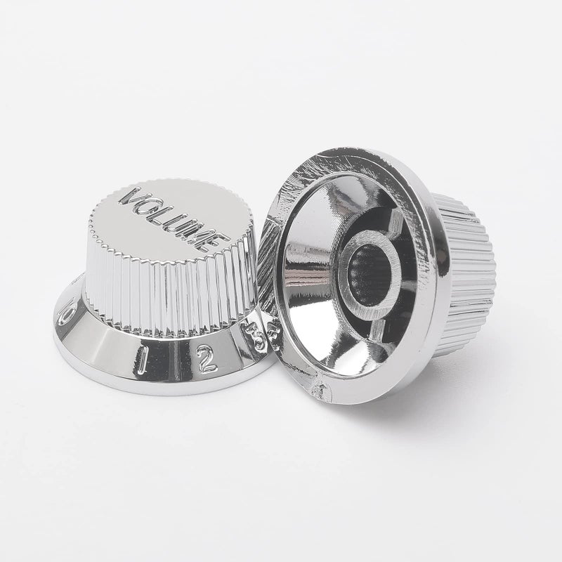 JIUWU 3 Pcs Chrome Guitar Volume/Tone Control Knobs with Toggle-Switch Tip Cap - Image 5